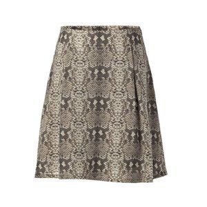 Marc Jacobs Silk Mini Skirt 2 XS Python Snakeskin Snake Print A-Line Swing